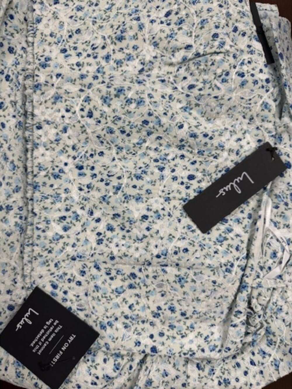 NWT Lulus Top Tier Babe Blue Floral Embroidered Sleeveless Midi Dress (size S) - Picture 8 of 12